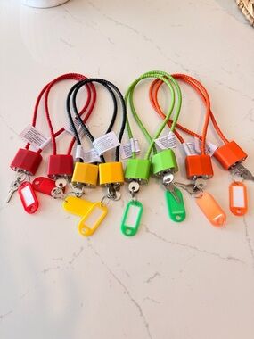 Cable Locks with Keys - Set of 8